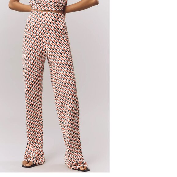 Anthropologie The Tilda Pants: Printed lipsticks Edition XS new with tag - Picture 2 of 5